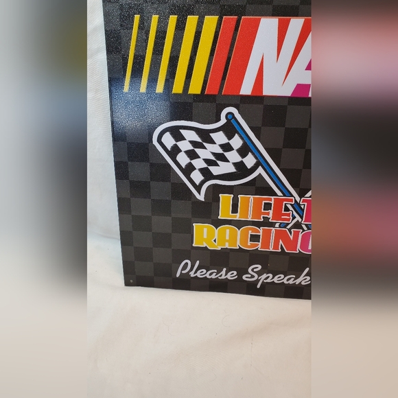 Nascar Lifetime Racing Fan Please Speak Loudly Metal Sign Retro 15" x 12" - Picture 2 of 5
